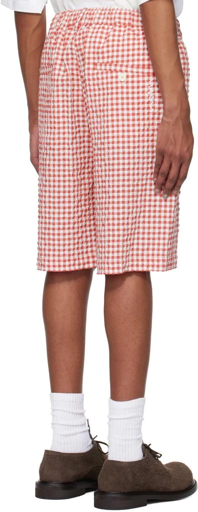Marni Red & White Gingham Shorts 3