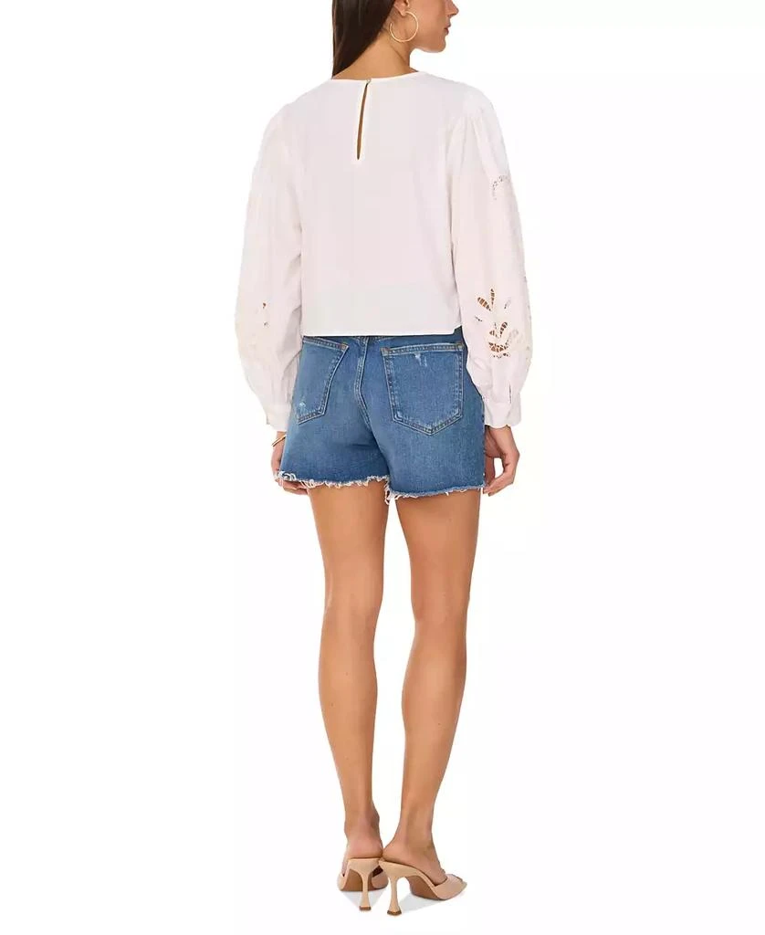 Vince Camuto Women
s Lattice-Trim Embroidered Top 4