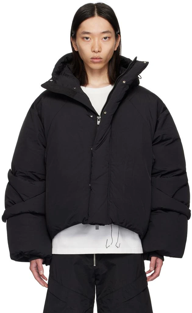 Heliot Emil Black Strap Down Jacket 1