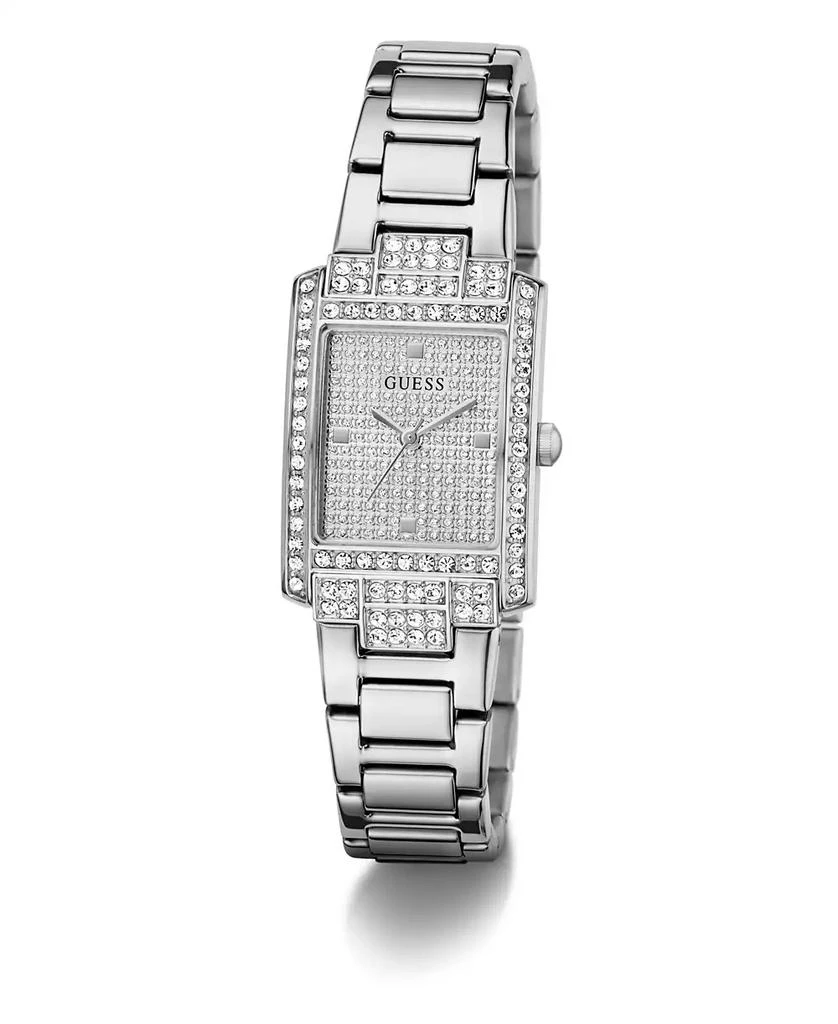 GUESS Women's Silver-Tone Glitz Analog Watch, 23mm 5