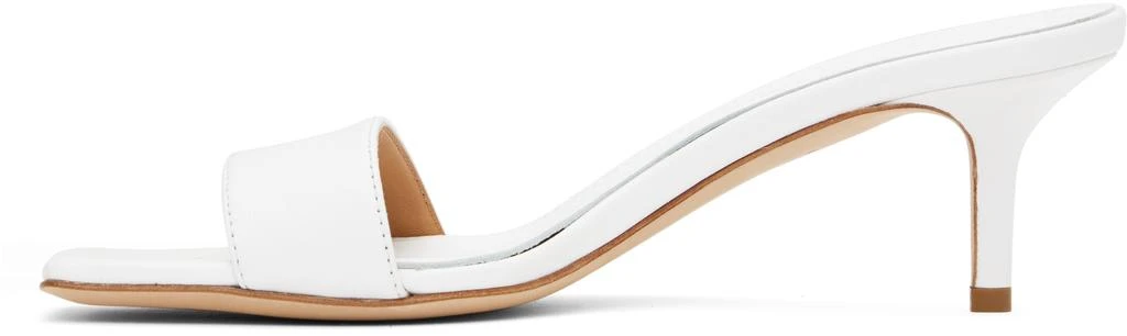 AEYDE White Ilvy Leather Mules 3