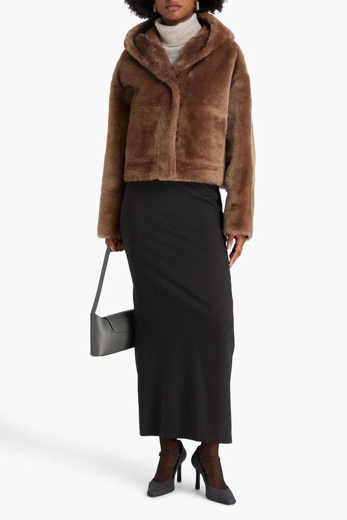 Yves Salomon Shearling hooded jacket 2