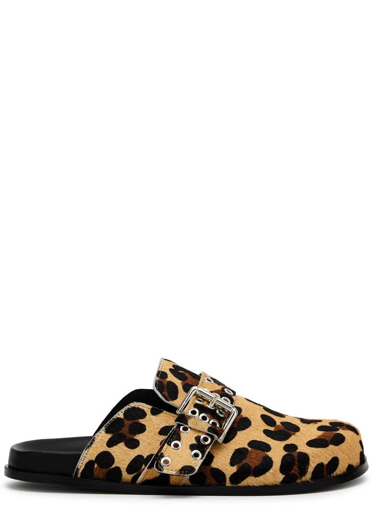 ALOHAS Halia leopard-print calf-hair clogs 1