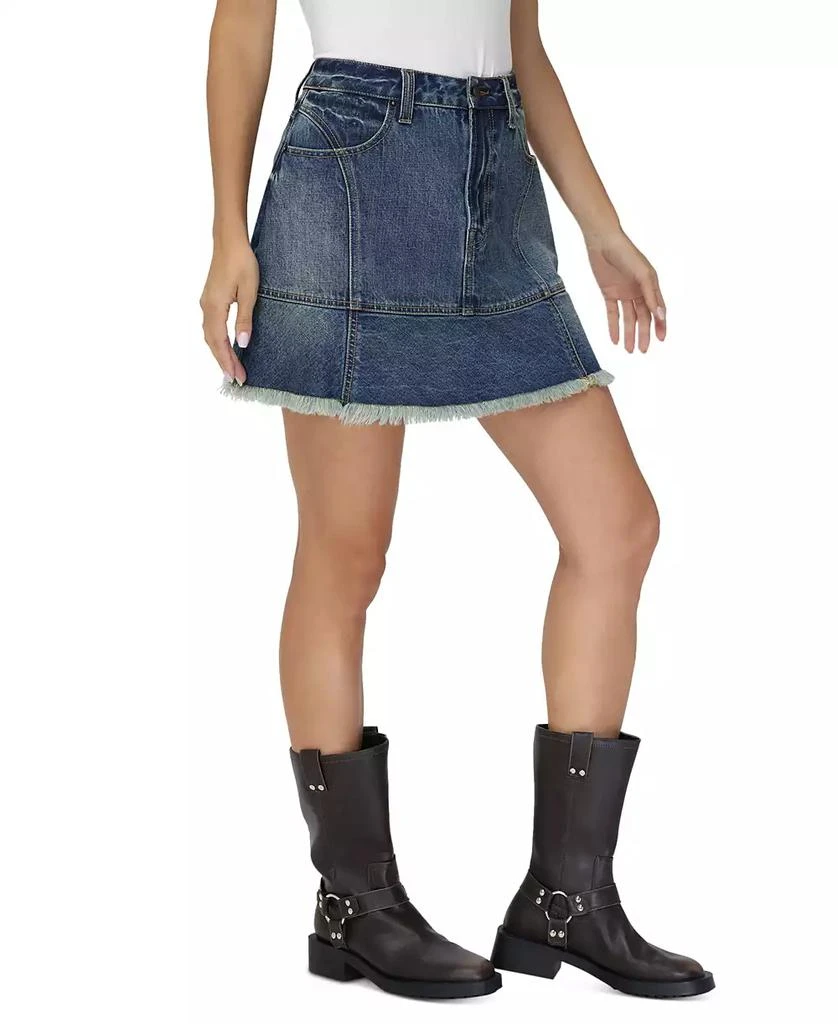 Frye Women's Denim Flounce-Hem Skirt 1