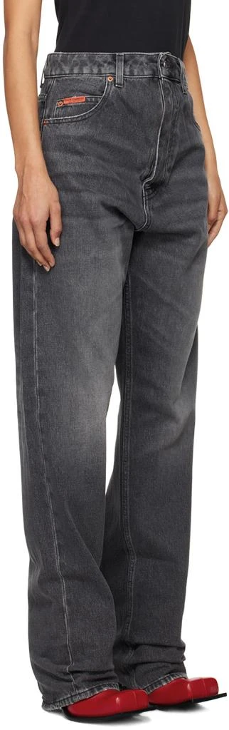 Martine Rose Black Open Fly Jeans 2
