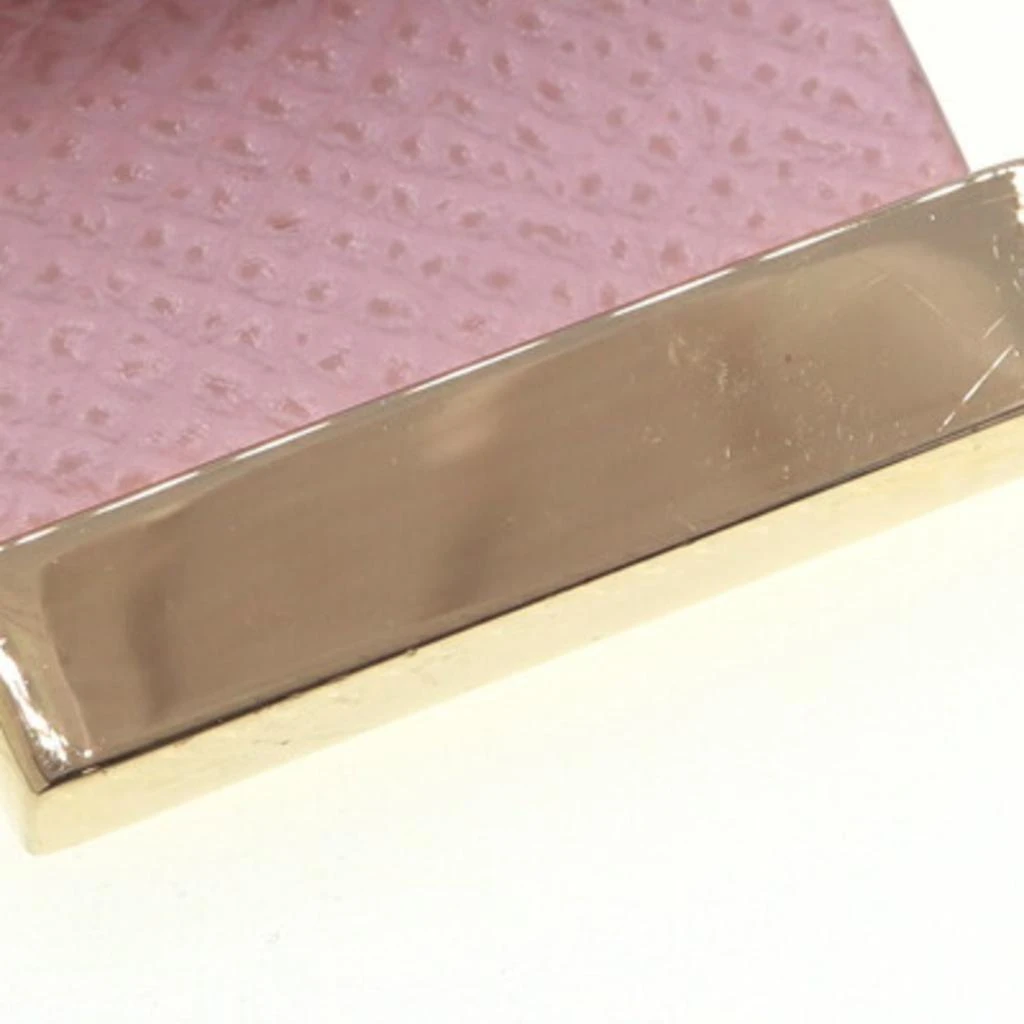 Salvatore Ferragamo gold pink Leather Metal Keyring (Pre-Owned) 5