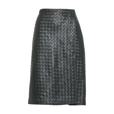 Bottega Veneta Intrecciato leather skirt 1