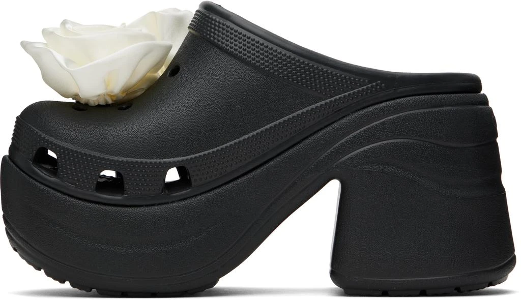 Crocs Black Siren Rosette Clogs 3