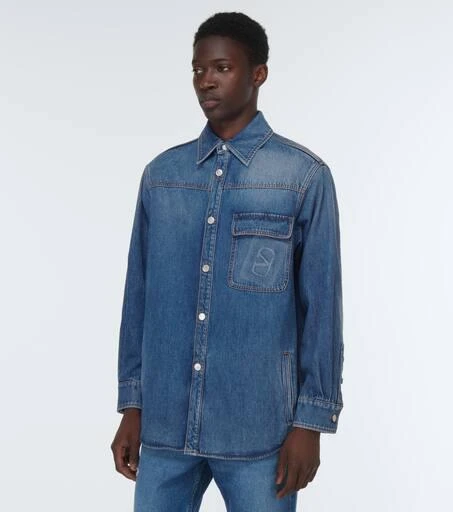 Valentino VLogo Signature denim shirt 3