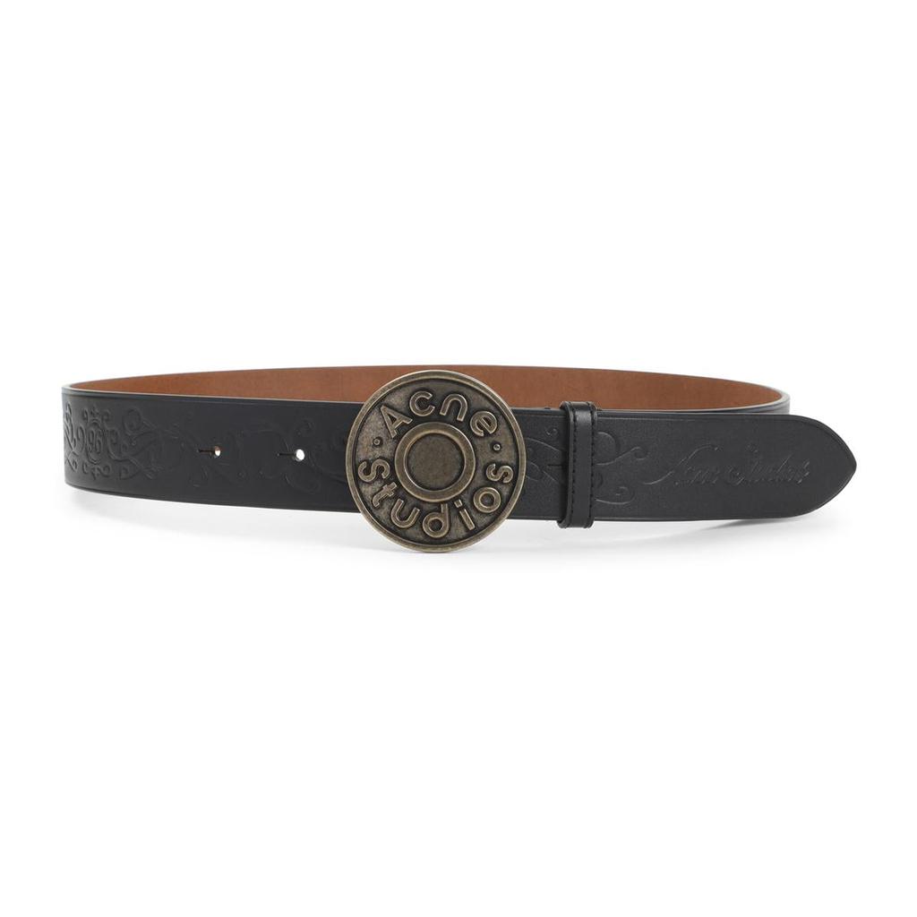 Acne Studios ★ベルト Acne Studios logo-plaque Leather Belt | Black | FARFETCH