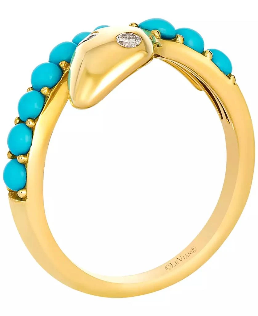 Le Vian Turquoise (3/4 ct. t.w.) 
Nude Diamond (2/25 ct. t.w.) Ring in 14k Honey Gold 2