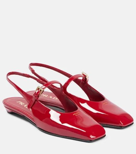 Prada Patent leather slingback flats 1