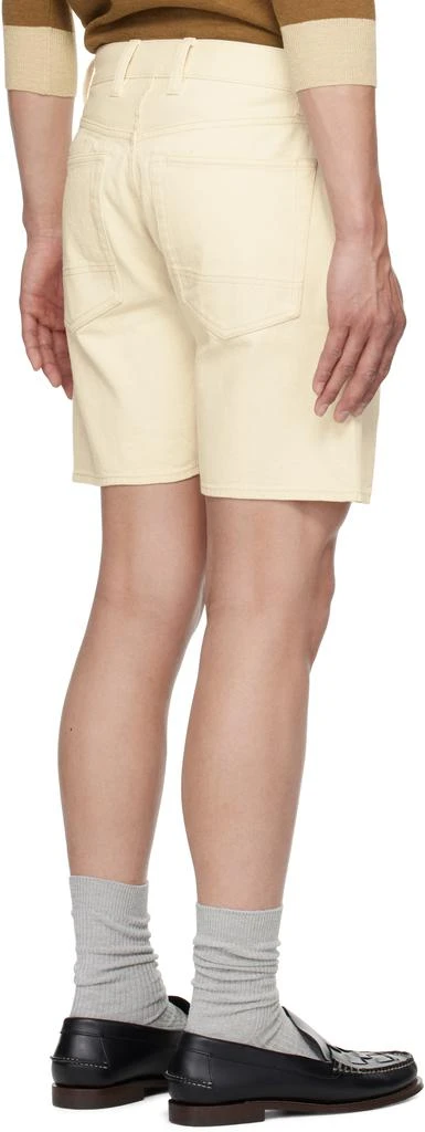 Drake's Off-White 5-Pocket Selvedge Denim Shorts 3