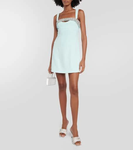 SIMKHAI Lenny embellished crêpe minidress 2