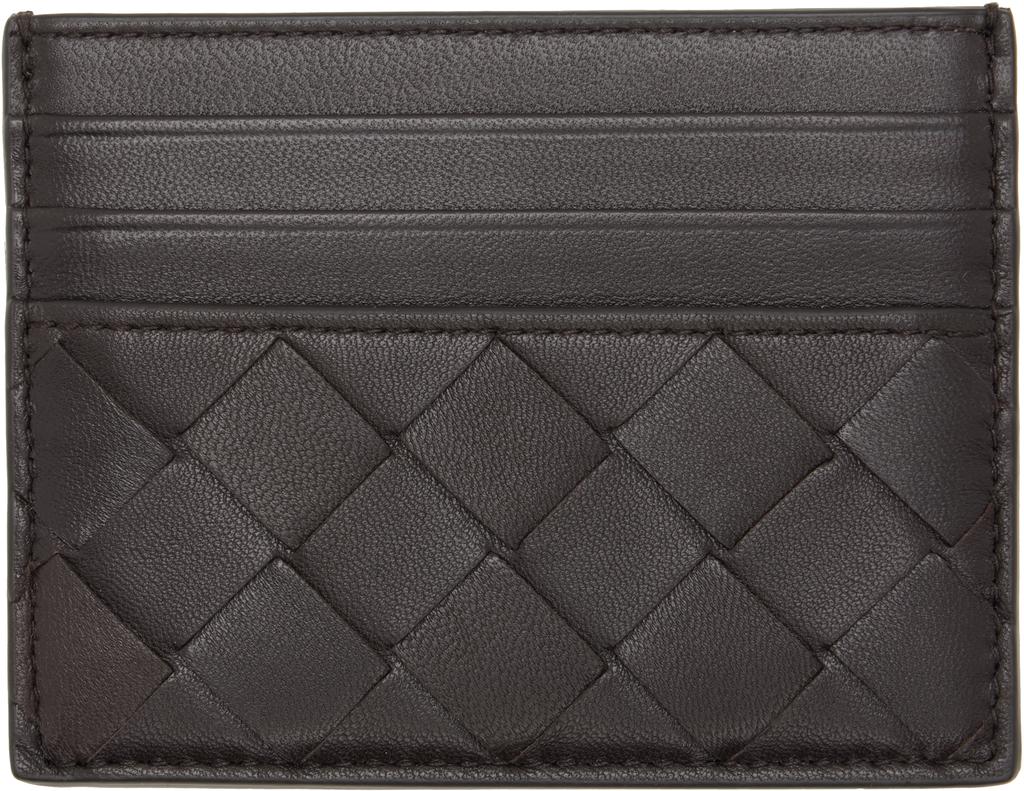 Bottega Veneta Brown Intrecciato Credit Card Holder - Wallets