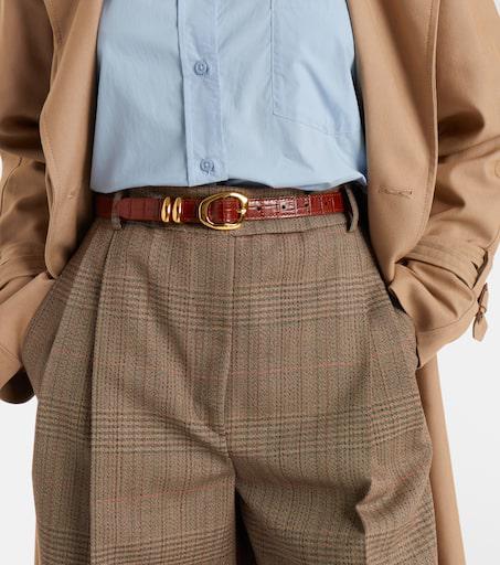 Amanu Tugela croc-effect leather belt