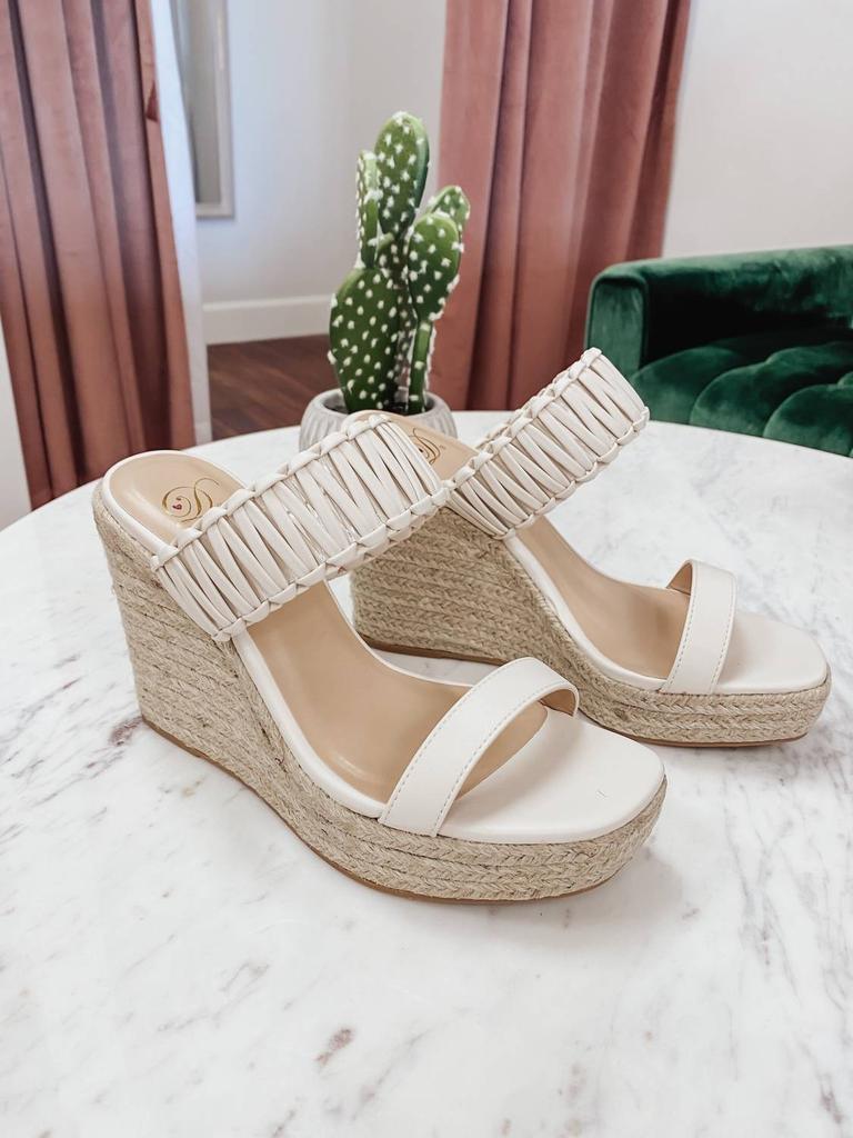 CCOCCI Women's The Tulum Wedge In Bone