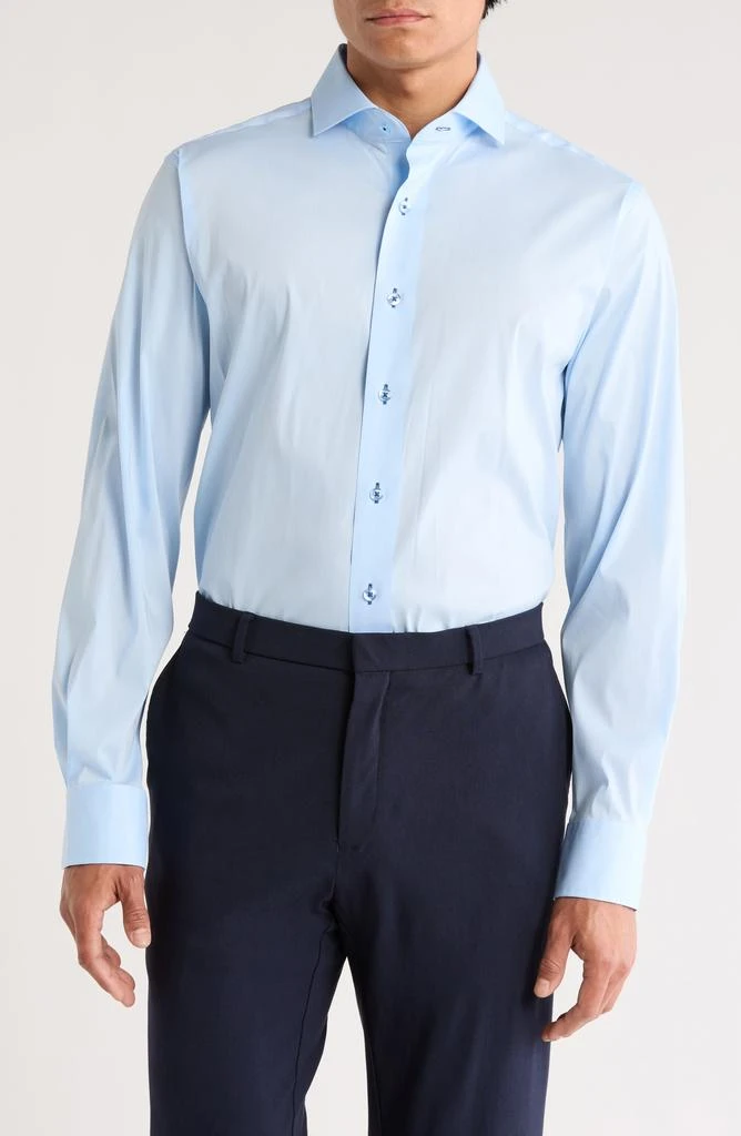 Lorenzo Uomo Trim Fit Cotton Blend Dress Shirt 1