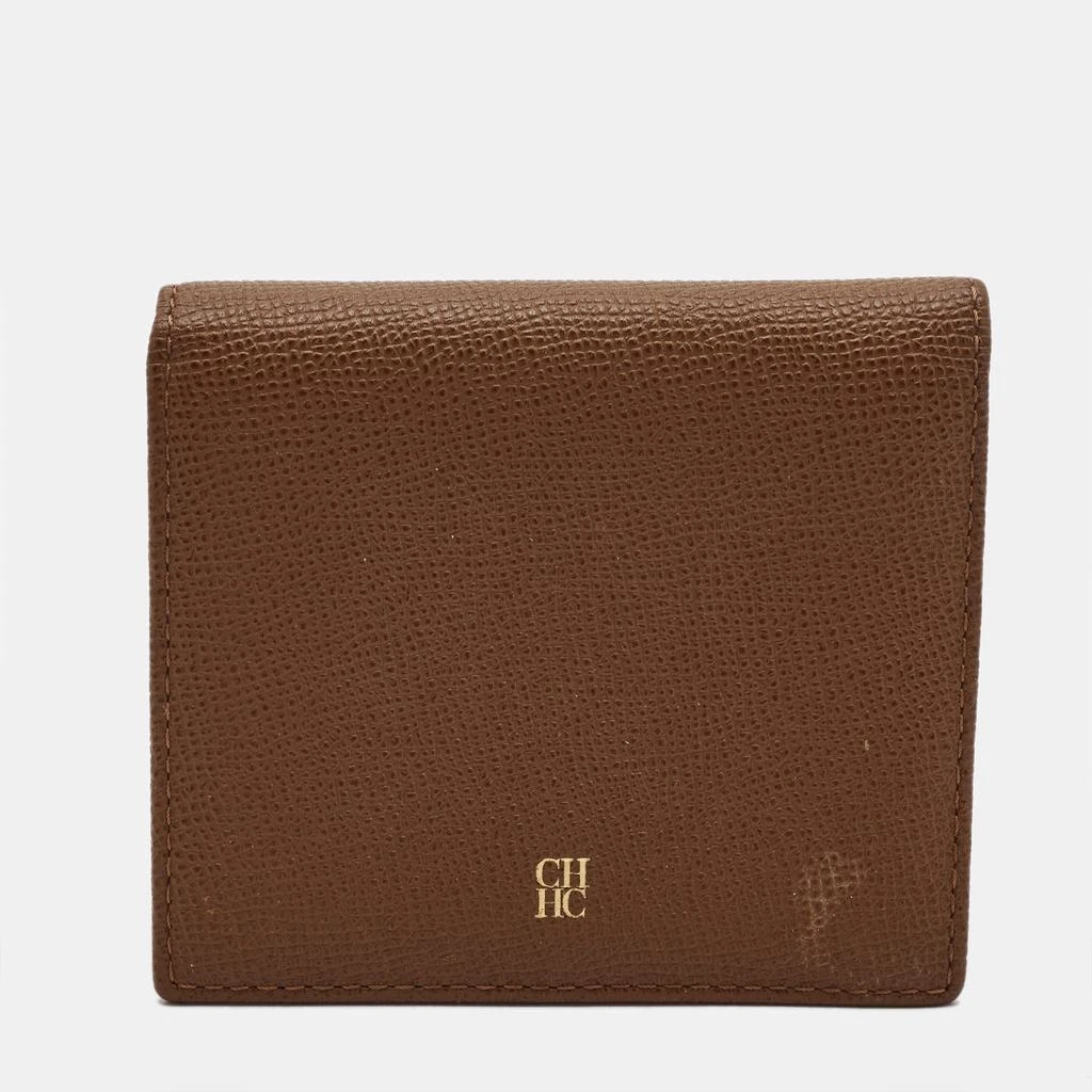 Carolina Herrera Brown Leather Chhc Bifold Wallet 1