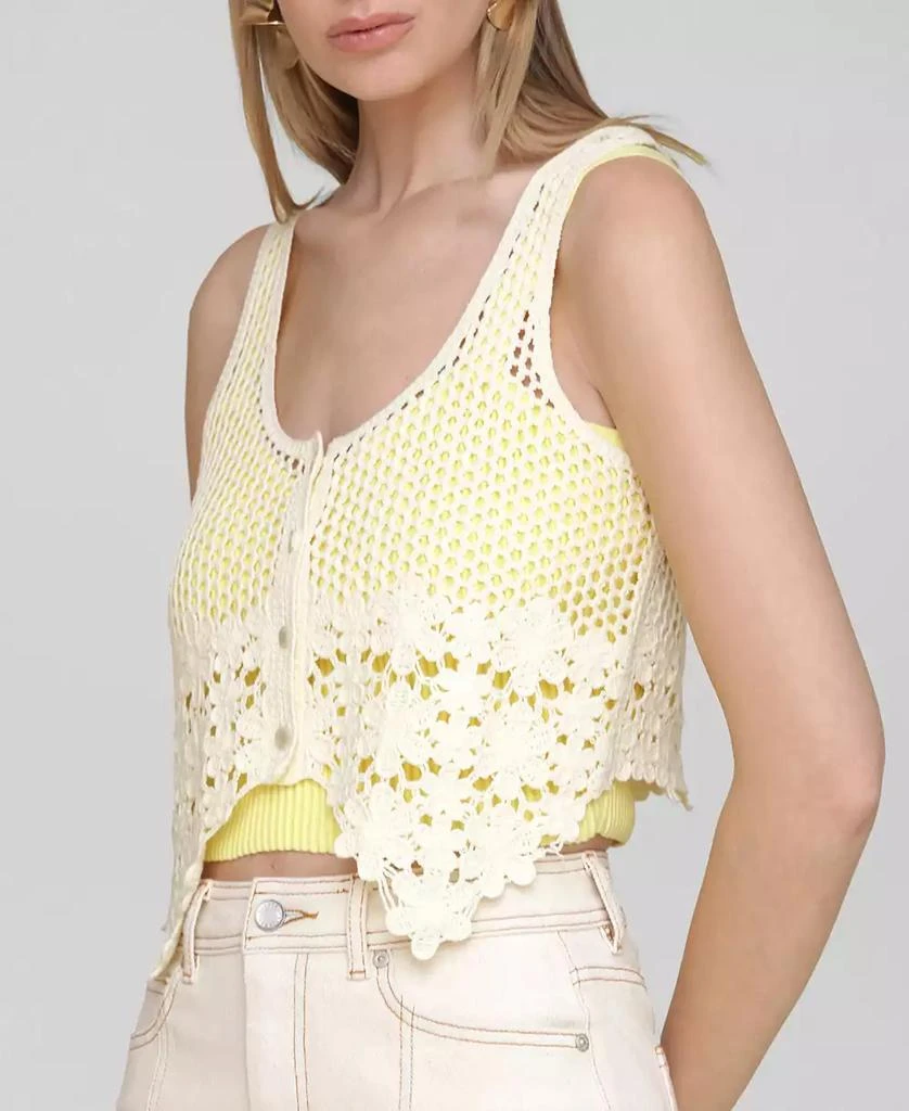 Avec Les Filles Women's Crocheted Bandeau-Lined Top 4
