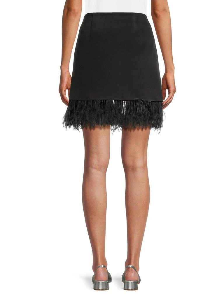 Brunello Cucinelli Feather-Fringed Miniskirt 2