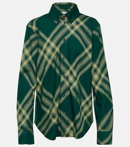 Burberry Checked wool shirt 1