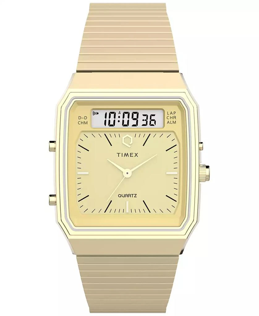 Timex Men's Quartz Analog Digital Gold-Tone Stainless Steel Watch, 33mm 1