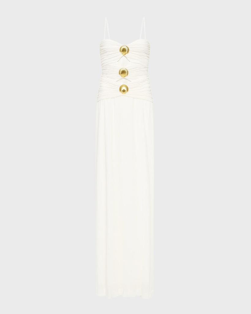 REBECCA VALLANCE Guinevere Cutout Shell-Embellished Gown