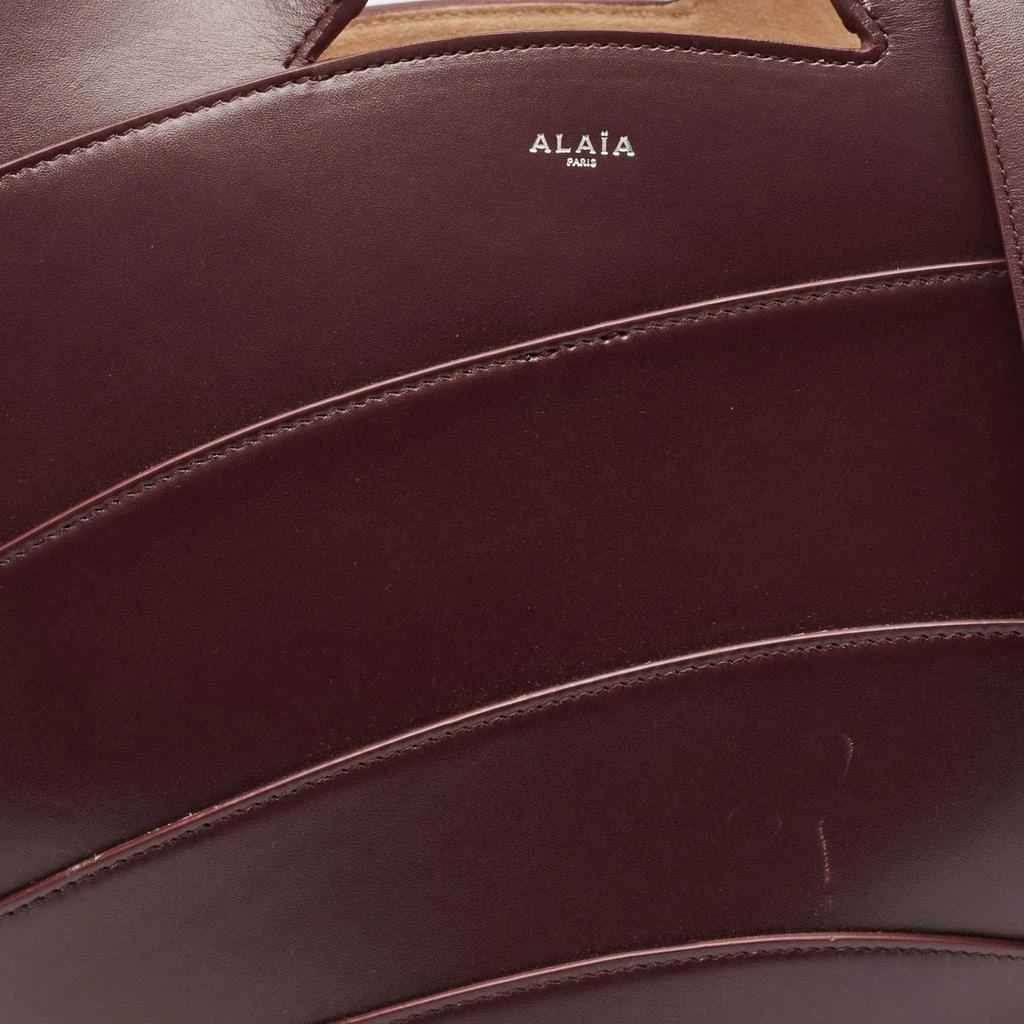 Alaia Alaia Burgundy Leather Large Khaima Tote 6
