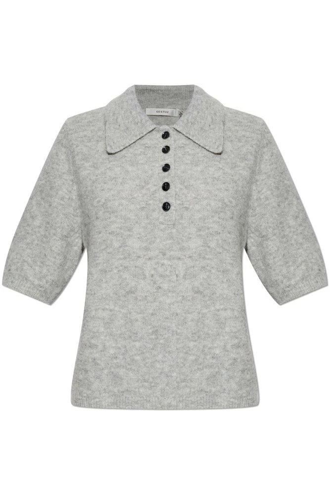 Gestuz Gestuz Gzalpha Buttoned Polo Knitted Sweater