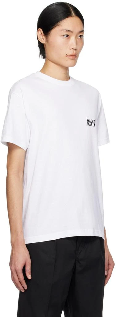 Wacko Maria White Embroidered T-Shirt 2
