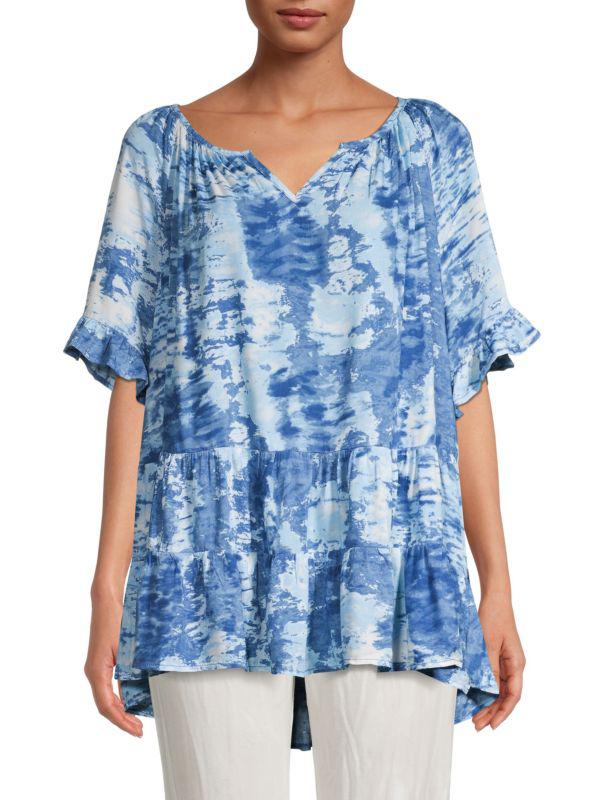 Beach Lunch Lounge Akia Tie-Dye Tiered Top