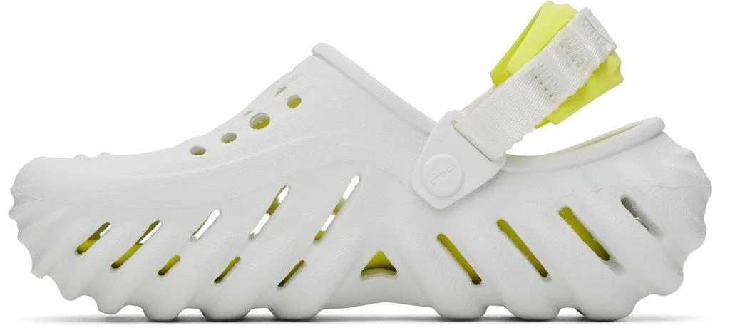 Crocs White & Yellow Echo Clogs 3