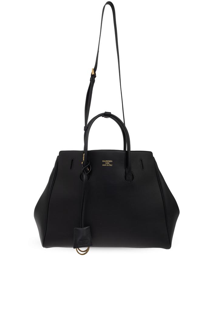 Balenciaga Grey Leather Small Carry All Hampton Shopping Bag