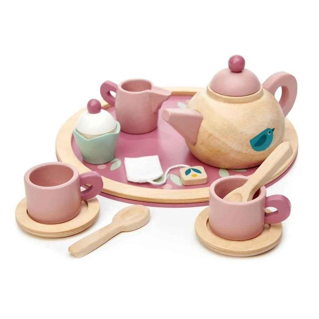 Tender Leaf Toys Birdie Tea Set In Tan Multi 2