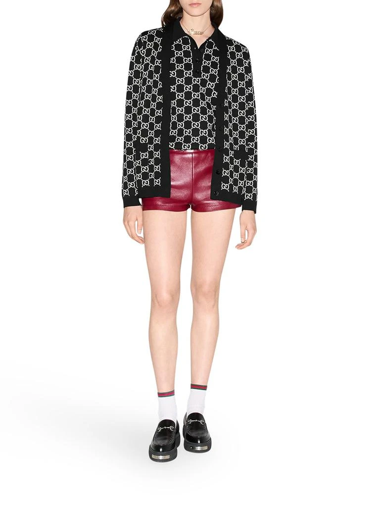 Gucci REVERSIBLE CARDIGAN IN WOOL JACQUARD GG 2