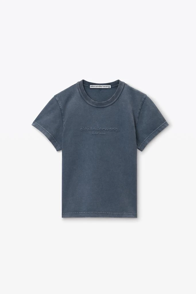 Alexander Wang shrunken logo embossed tee in cotton 2