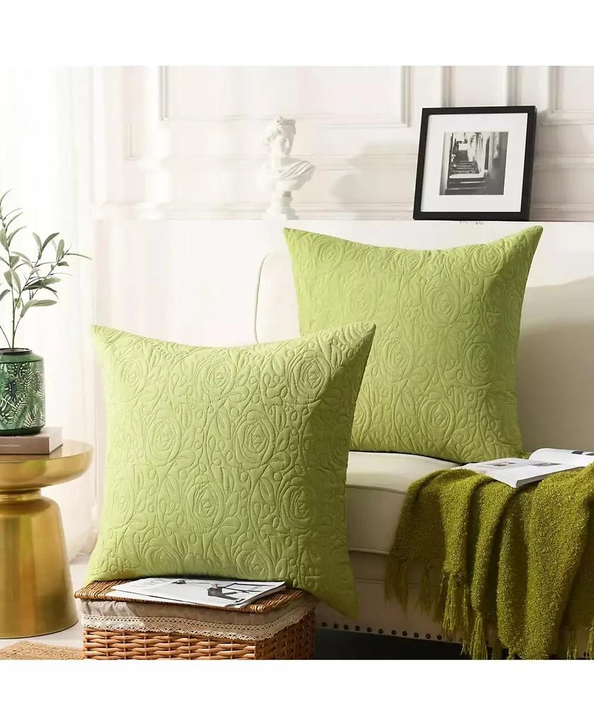 MarCielo 2 Pack Throw Pillow Cover Euro Sham Covers Lumbar Pillow Cover