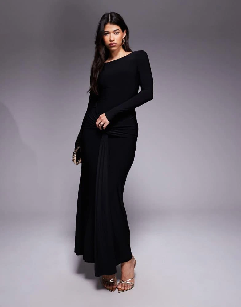 chiffon long sleeve bridesmaid dresses KissProm