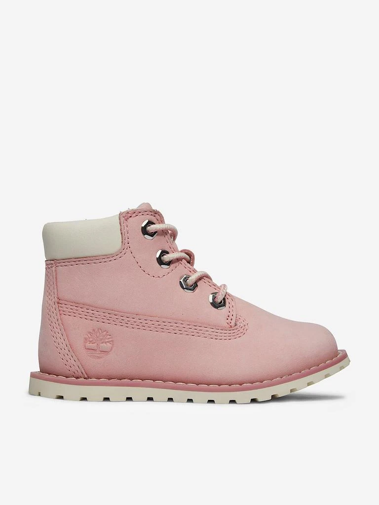 Shop Timberland Girls Pokey Pine Mid Lace Up Boots with Zip  display picture 1