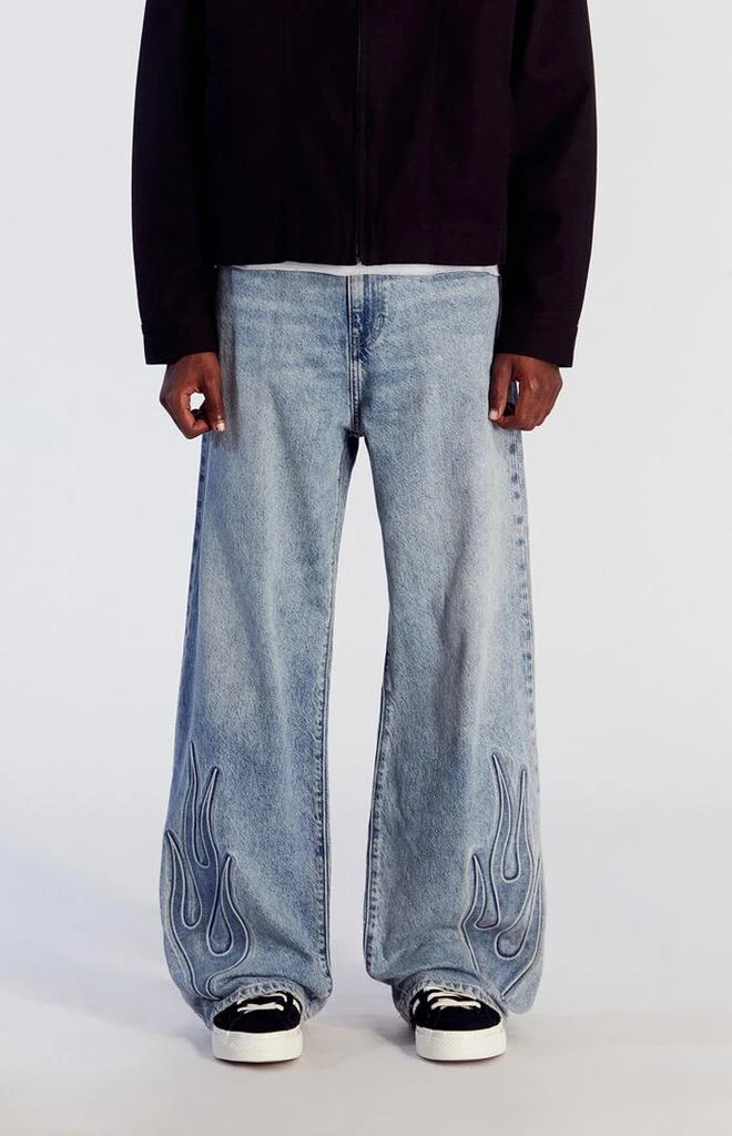 PacSun Blake Extreme Baggy Jeans Flame Light Indigo