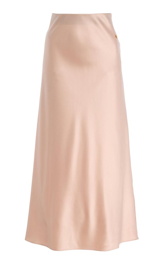 ÉTERNE Éterne - Camila Stretch-Silk Midi Skirt - Pink - S - Moda Operandi