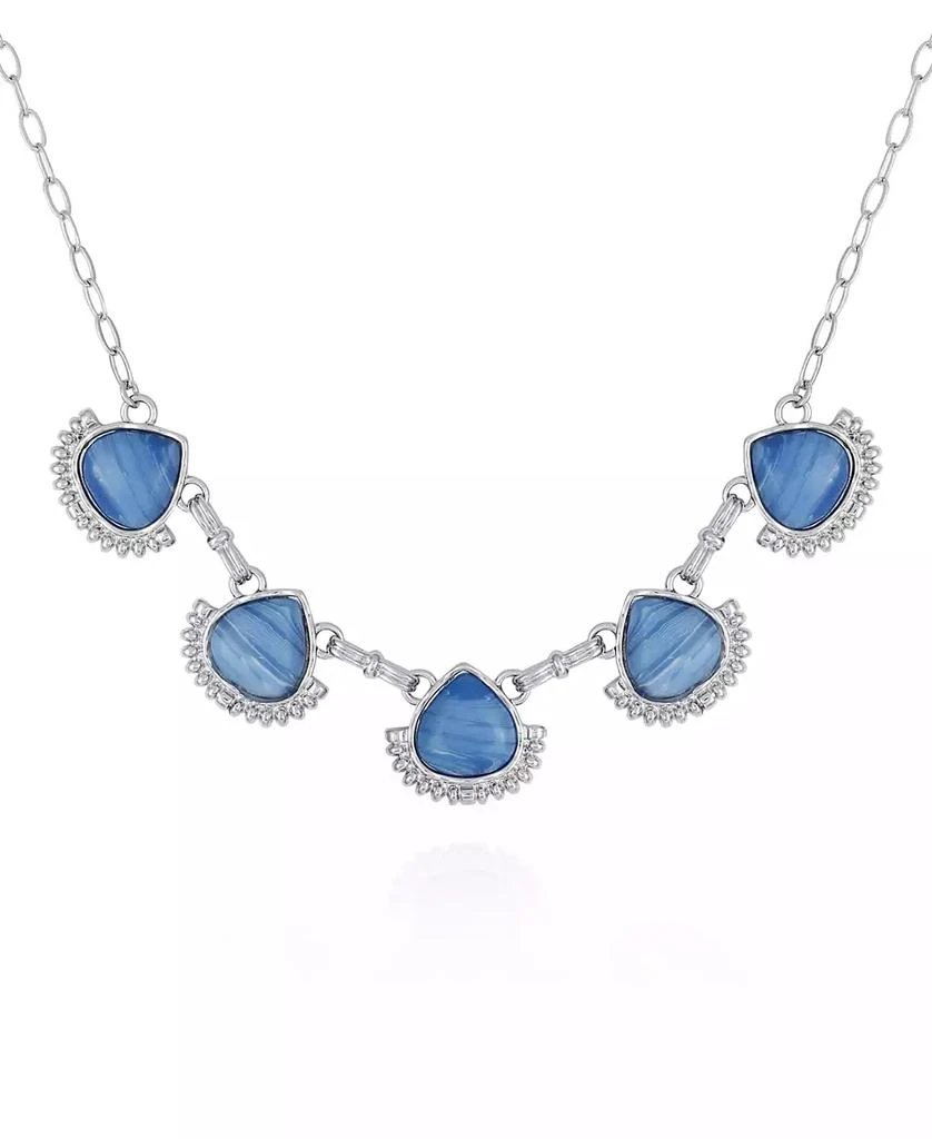 Tahari Women's Denim Semi Precious Stone Statement Necklace 1
