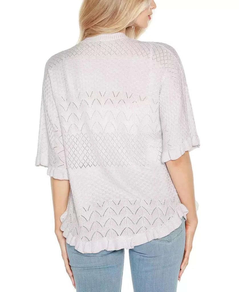 Belldini Women's Ruffled Shirttail Hem Cardigan 2