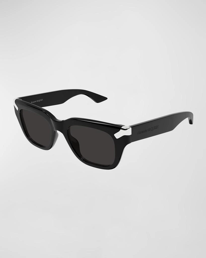 Alexander McQueen Men's Acetate Rectangle Sunglasses 1
