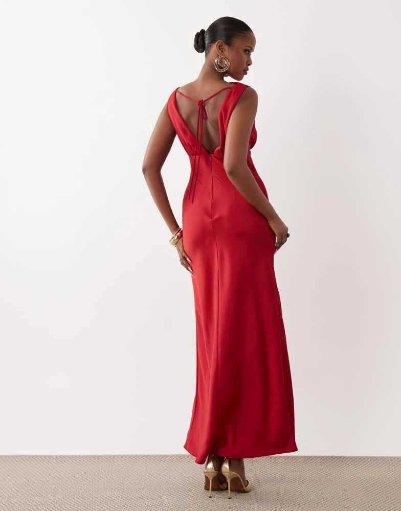 ASOS ASOS DESIGN satin bias split detail maxi dress in red - Dresses & Skirts - Free Shipping - BeyondStyle ASOS ASOS DESIGN satin bias split detail maxi dress in red - Dresses & Skirts - Free Shipping - BeyondStyle