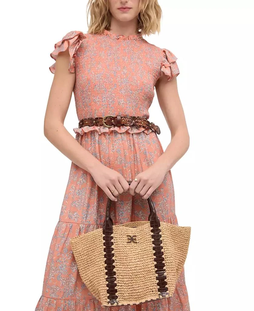 Sam Edelman Marley Large Raffia Collapsible Tote 5