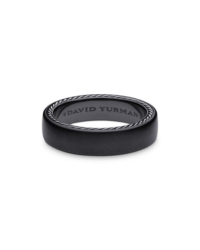 David Yurman Men's Streamline® Band Ring in Black Titanium, 6mm