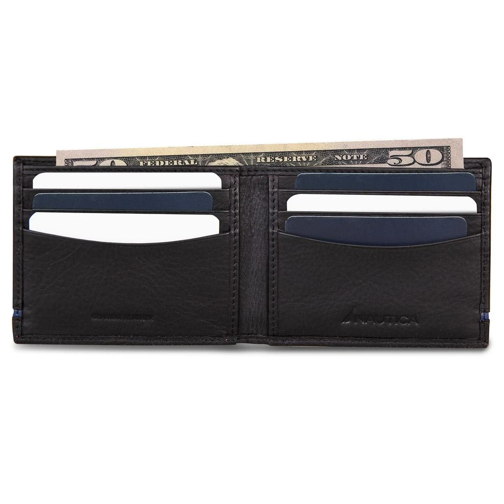 Nautica Mens Leather Bifold Wallet 3