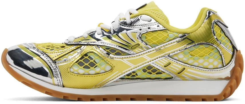 Bottega Veneta Silver & Yellow Orbit Sneakers 3